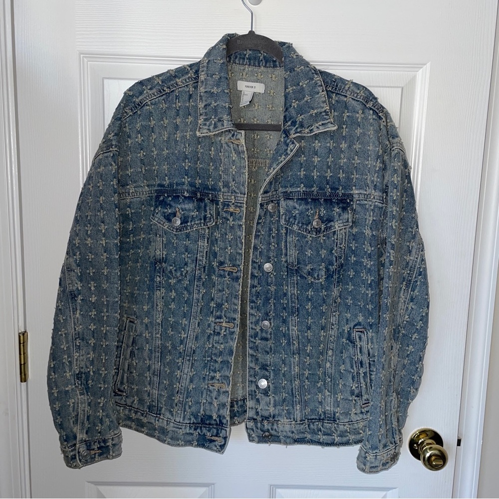 Distressed Denim Trucker Jacket